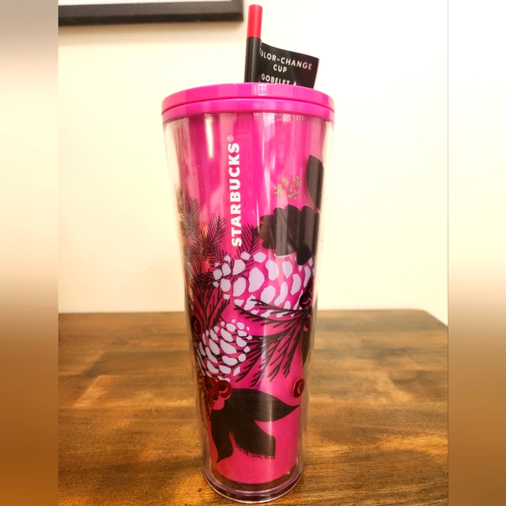 Starbucks Berry Pink Color Change Holiday Tumbler